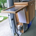 DIY Sprinter van fold-out counter