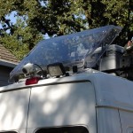 Heki roof hatch on Mike Hiscox's Sprinter camper