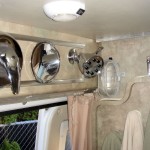 Shower fittings in Mike Hiscox's Sprinter camper