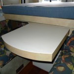Pull-out dining table in Mike Hiscox's Sprinter camper van