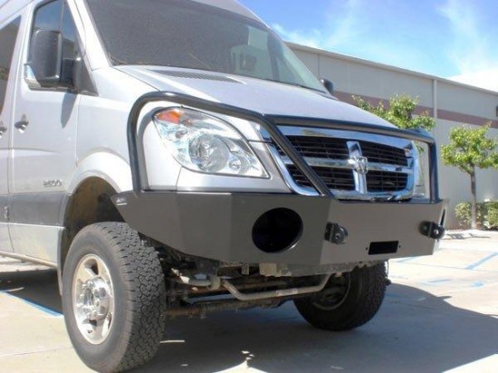 Bumper on Sportsmobile Sprinter converted to 4x4 by Whitefeather