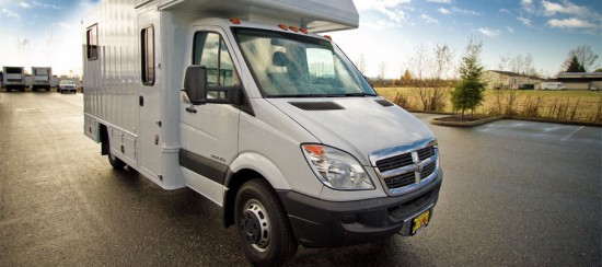 Sprinter cube-body RV by TriVan