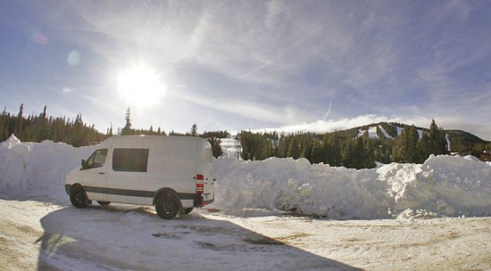 Sprinter camper in winter (photo: Edward Walker)