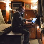  Ron working in his completed DIY Sprinter conversion (photo: Ron Tanner)