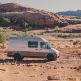 DIY Sprinter camper van in the desert near Moab (photo: Amanda Summerlin)