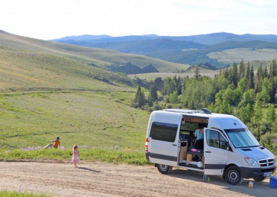 Sprinter-custom-camper-at-Paradise-Ranch-Wyoming