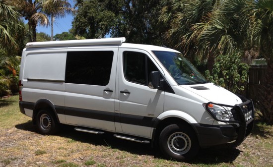 Exterior of Peter's DIY Sprinter camper conversion (photo: Peter Juen)