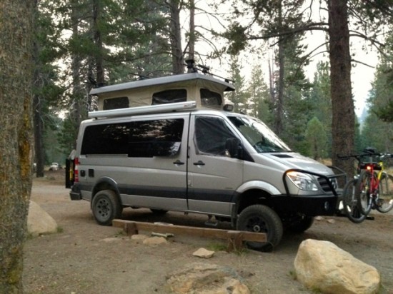 Completed 4x4 Sprinter at campground (photo: Doug Chase)