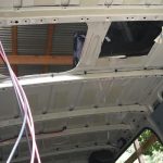 Cutting holes fro the roof hatch and roof vent